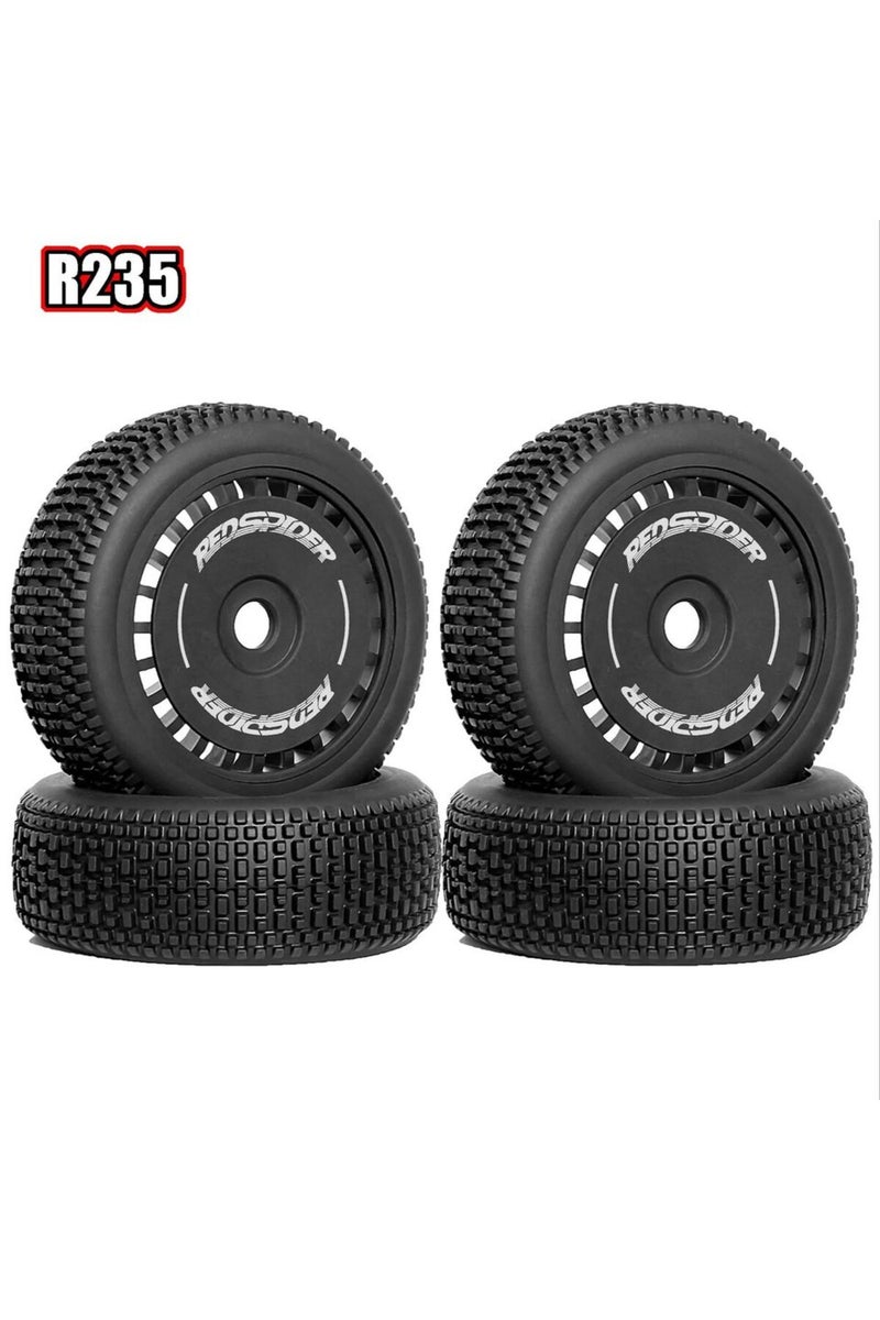 إيروريكس 4 قطع من إطارات عجلات ريد سبايدر، مقاس 17 مم سداسي، لسيارات التحكم عن بعد للطرق الوعرة بمقياس 1:8، طرازات ARRMA ARA8306 وTyphon وTraxxas وTalion