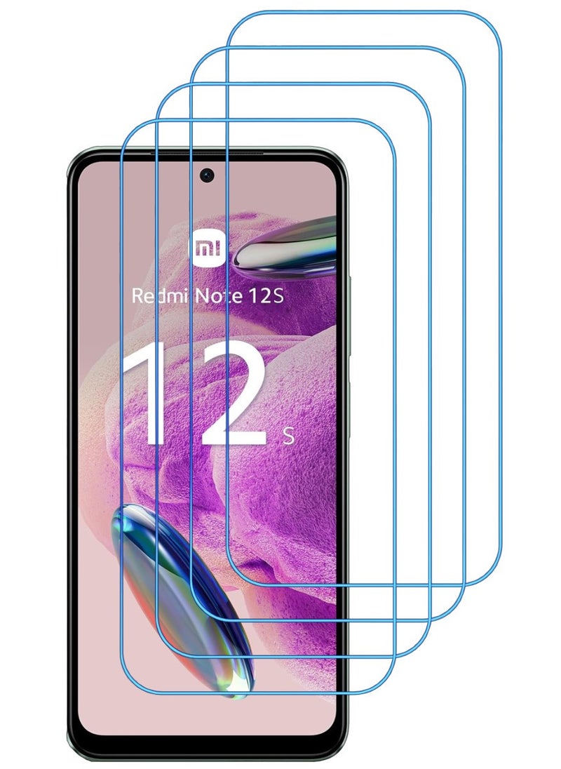 ACLIX 4 Pieces Antistatic ESD Dustproof Premium Quality High Definition Clear Tempered Glass Screen Protector Designed For Xiaomi Redmi Note 12S - Image 1