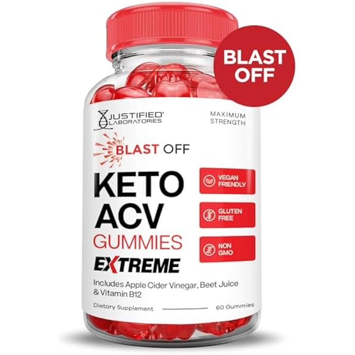 Justified Laboratories (3 Pack) Blast Off Keto ACV Gummies Extreme 2000MG Blast Keto Gummies Apple Cider Vinegar Formulated with Pomegranate Beet Juice Powder B12 Vegan Non GMO 180 Gummys - Image 3