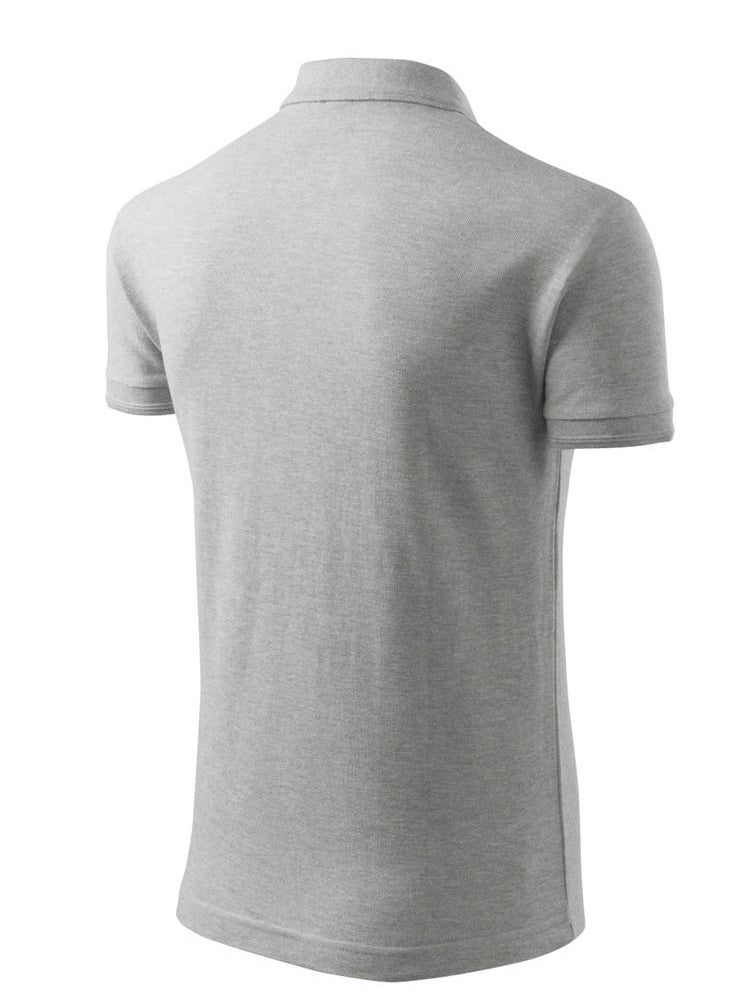 PRINTSHOP4ME Basic Adult Unisex Polo Short Sleeve Tshirt 220 Gsm Medium Grey  - Image 5
