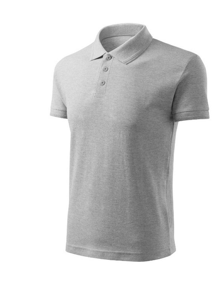 PRINTSHOP4ME Basic Adult Unisex Polo Short Sleeve Tshirt 220 Gsm Medium Grey  - Image 3