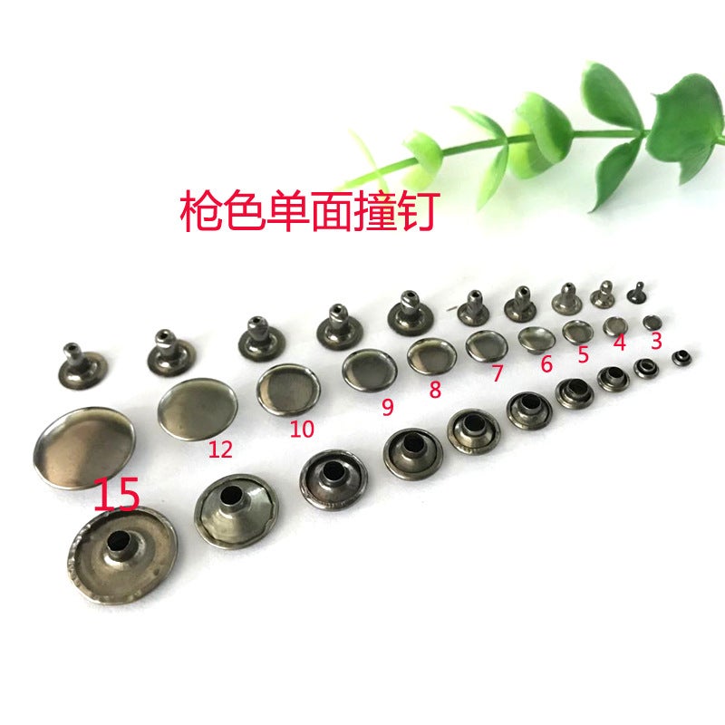 3-15mm Single-Sided Rivets Keychain Accessories Gun Color Gun Color