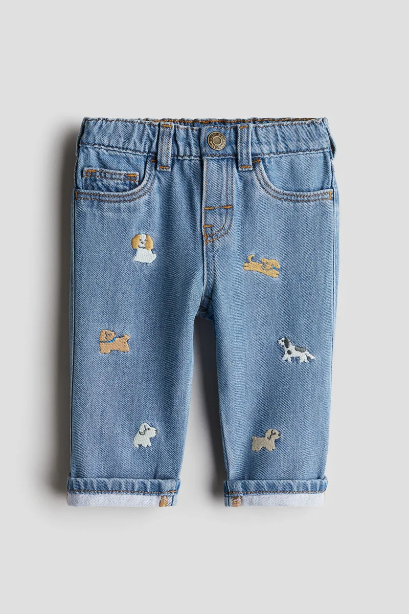 اتش اند ام جينز بتفاصيل مطرزة