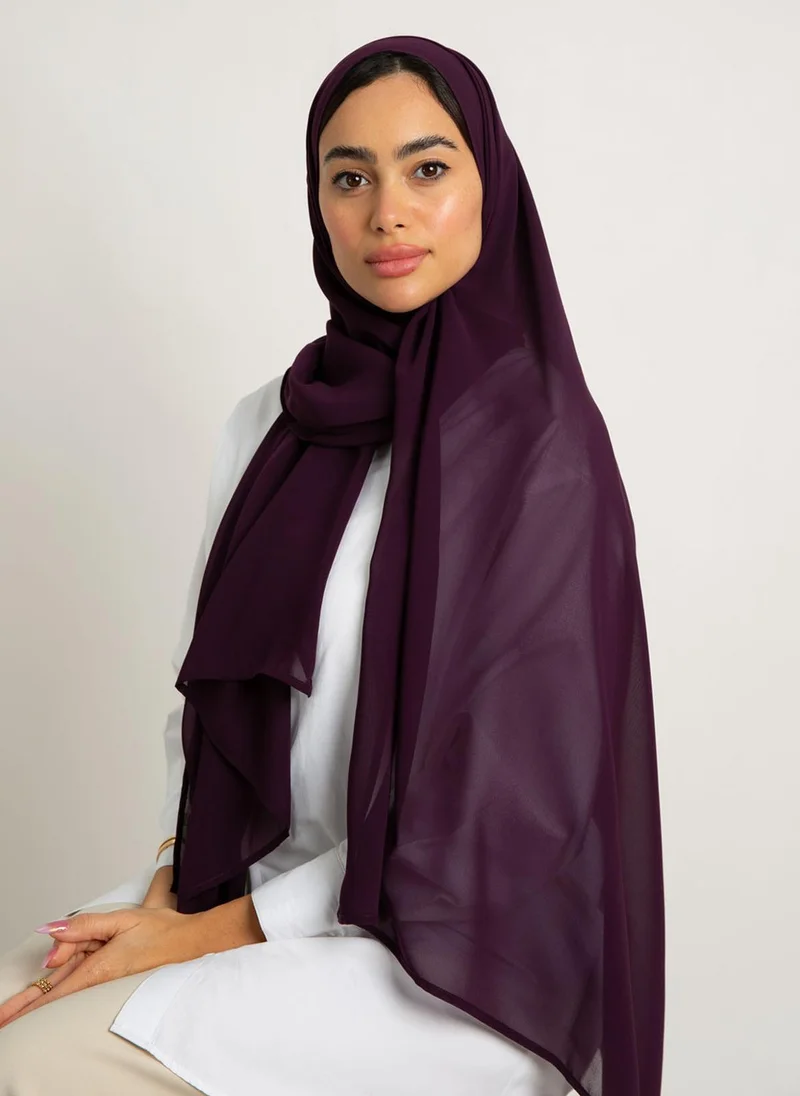 Kaafmeem Dark Mauve Laser Tarha