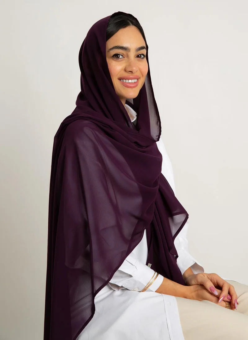 Kaafmeem Dark Mauve Laser Tarha