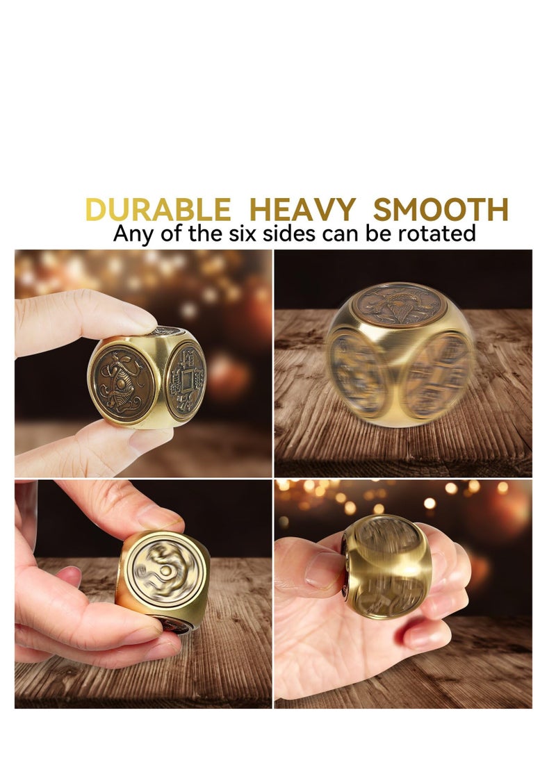 Handheld Metal Fidget Toy for Adults, Stress and Anxiety Relief Fidget Toy，Anti-Anxiety Finger Sensory Toys,Fidget Toy for Adult ADHD Autism-Hexahedral Spinning（Small） - Image 4