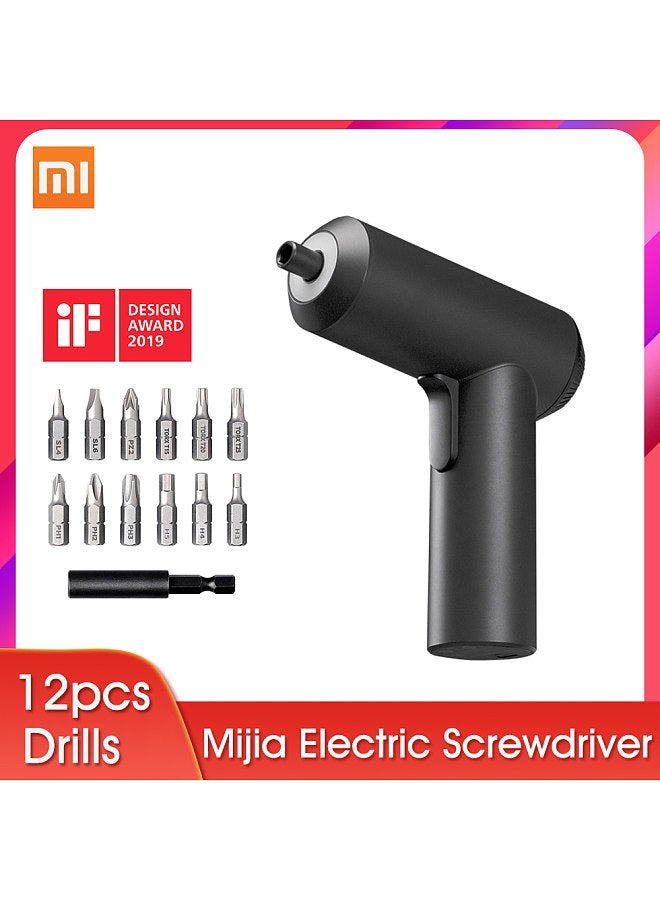 Xiaomi Mijia Electric Screwdriver 3.6V 2000mah Battery Patent Cordless Design 5N.M Torque 12PC S2 Bits PH H SL Black - Image 1