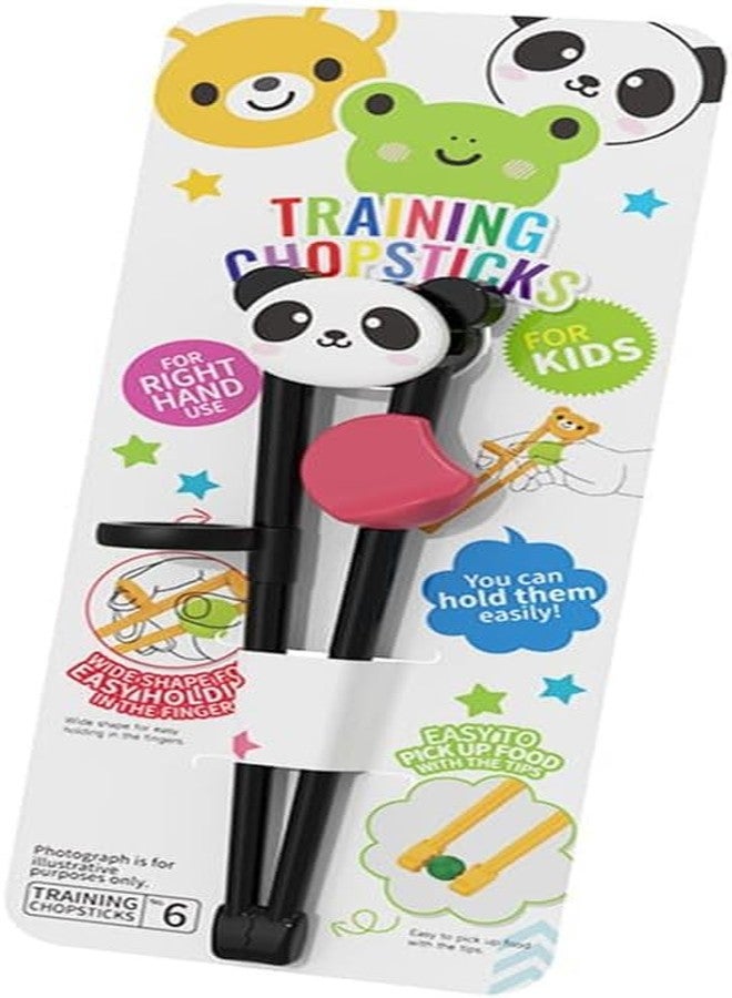 aoukoslt Black Panda Cartoon Animal Chopsticks Practice Helper, Practice Reusable Eating Training Tools, Cute Tableware Learn Tools Kitchen Utensils and Gadgets, Chopsticks - Image 1