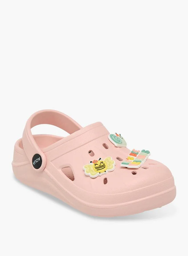 Aqua Girls Jibbitz Charm Clogs