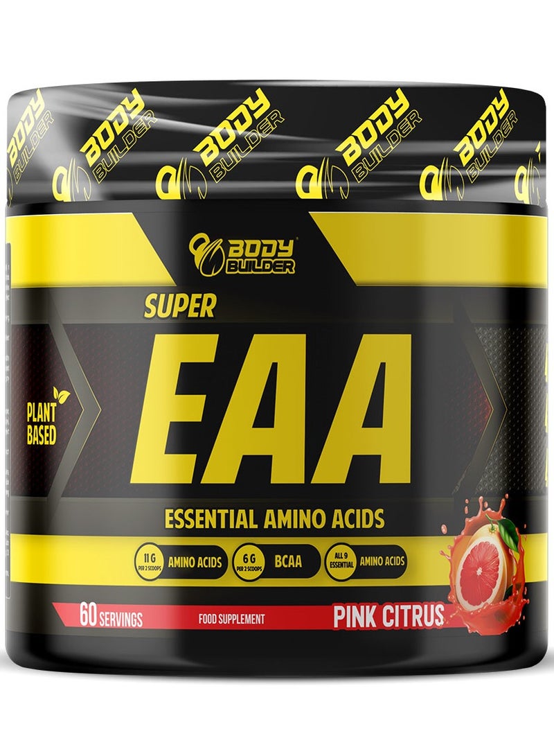بودي بيلدر سوبر أساسي للأحماض الأمينية بنكهة الحمضيات الوردية 390 جرام - 60 حصة