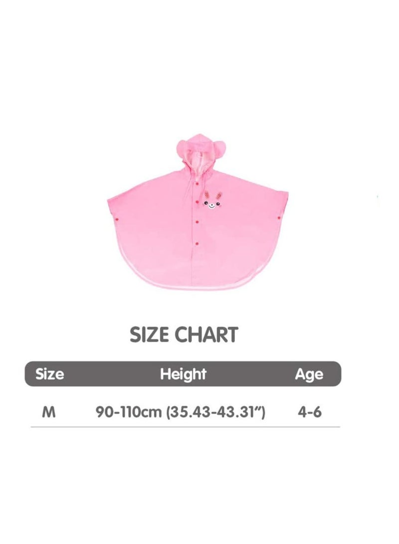SOLARAE Kids Rain Poncho Hooded Boy Girl Cartoon Raincoat - Image 4