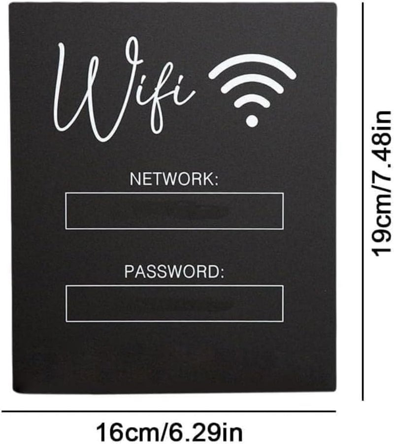 Wifi Password Sign, Elegant Acrylic Table Wifi Sign Board for Guest Use, Free Network Wifi Notice Decor, No Base - Image 4