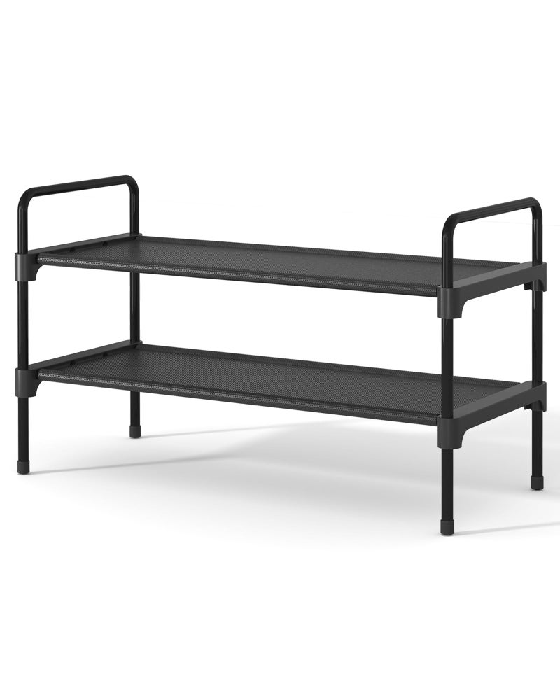 Kitsure Shoe Rack for Closet Sturdy and LongLasting Shoe Shelf Shoe Rack for Entryway Personalized DIY Shoe Organizer Shoe Rack Organizer for SpaceSaving 276 x 118 x 165 Black