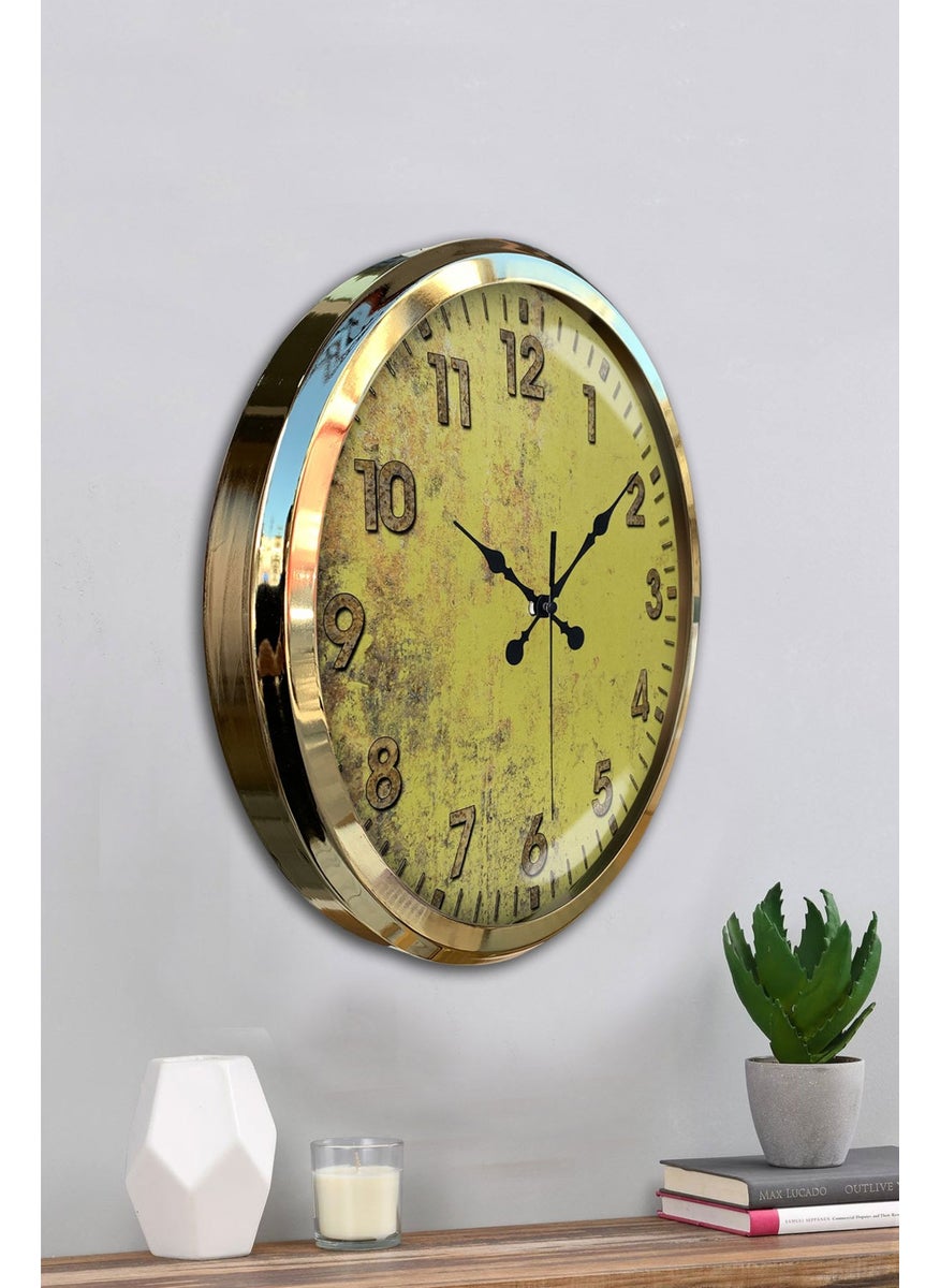 Platin Saat Platinum Clock 52 cm Gold Metal Butterfly Wall Clock  - Image 4