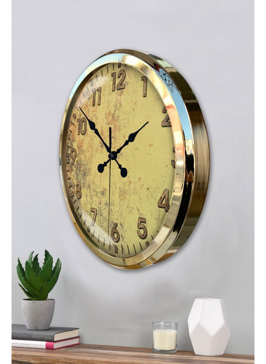 Platin Saat Platinum Clock 52 cm Gold Metal Butterfly Wall Clock  - Image 3