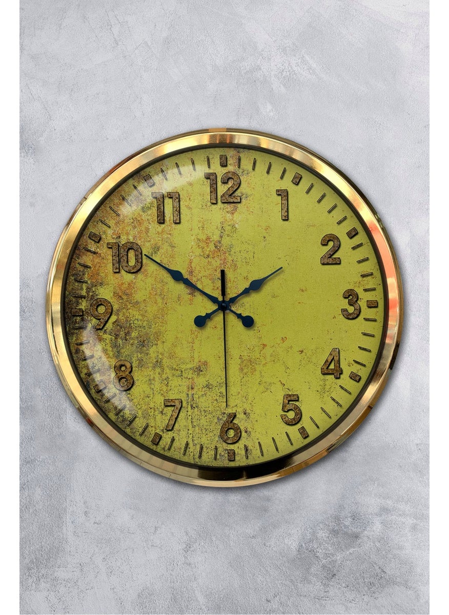Platin Saat Platinum Clock 52 cm Gold Metal Butterfly Wall Clock  - Image 1