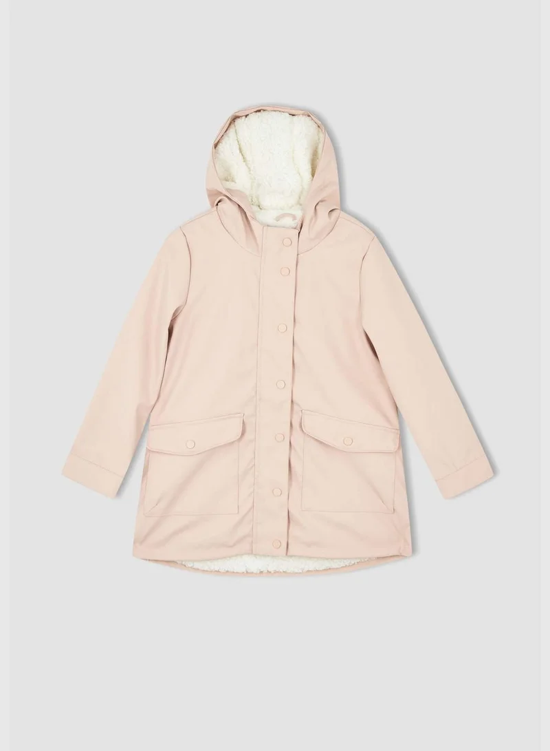 DeFacto Girl Regular Fit Hooded Long Sleeve Outer Wear Raincoat