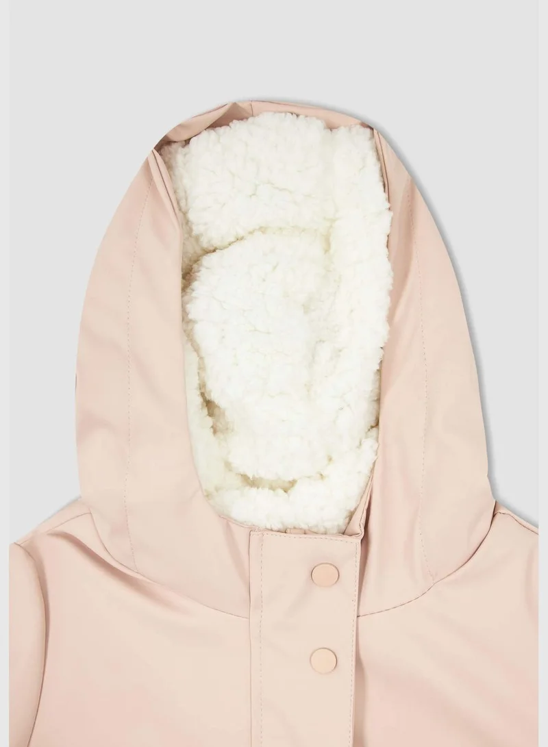 DeFacto Girl Regular Fit Hooded Long Sleeve Outer Wear Raincoat