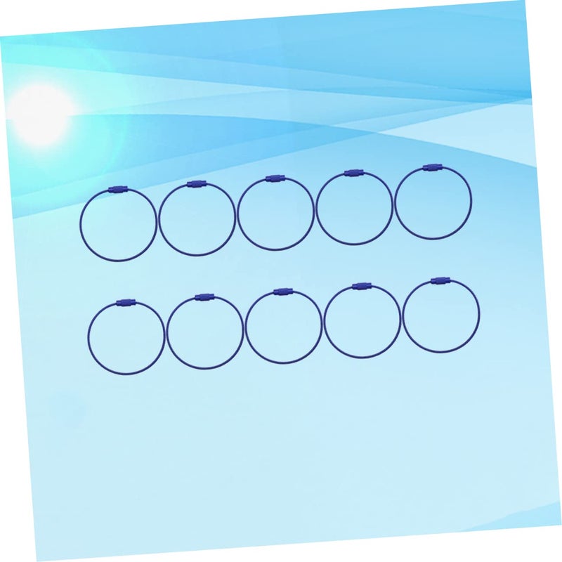 Dark Blue DIY Key Chain Rings 10 Pieces Iron Material Lightweight Easy Installation - Image 5