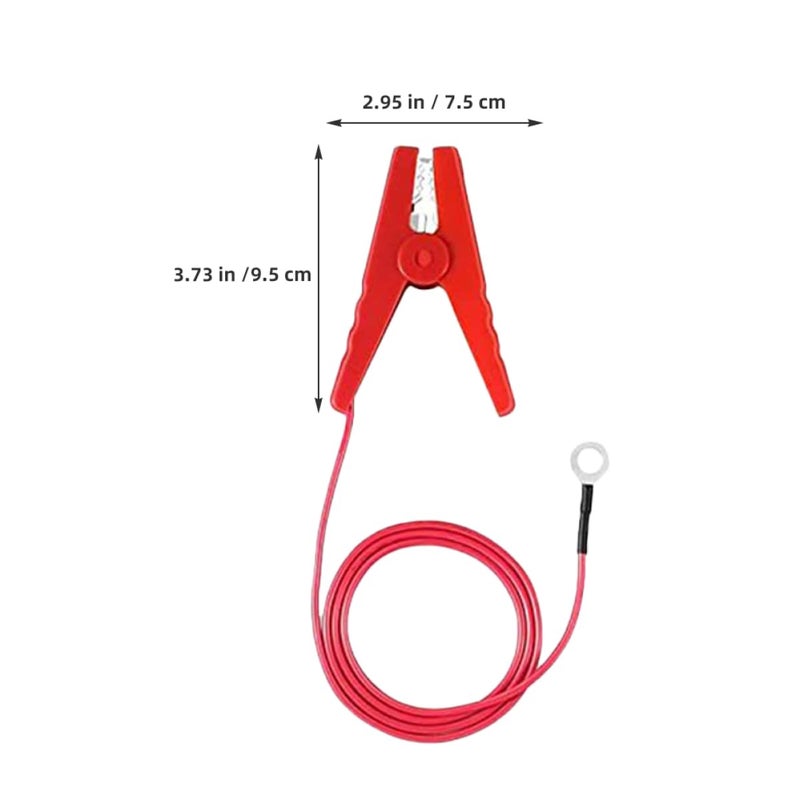 ملحقات شاحن السياج الشمسي 2 قطعة أسلاك توصيل السياج الكهربائي الأحمر والأسود مشابك الأسلاك - Image 5