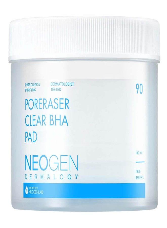 DERMALOGY by NEOGENLAB NEOGEN DERMALOGY Poreraser Clear BHA Pad (90 pads) - Facial Exfoliant for Skin Resurfacing & Blackheads & Enlarged Pores with BHA & Tannins & Evening Primrose, Sensitive Skin - Korean Skin Care - Image 1