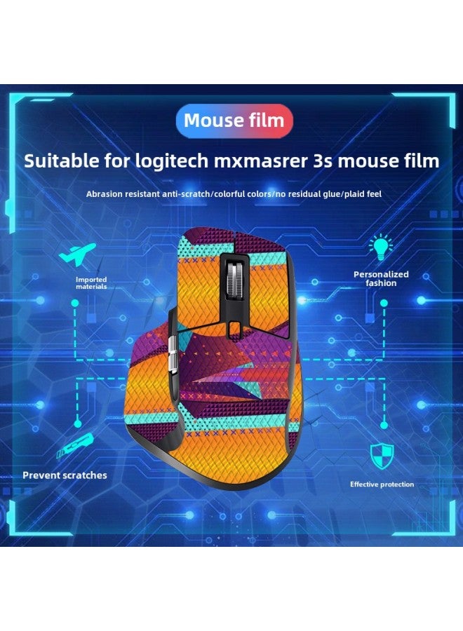 For Logitech MX Master 3 3S Mouse Anti-slip Sticker Master Series All-inclusive Anti-sweat-absorbent Scratch-resistant Belt Back Sticker-Color:Master 3s-sy-040 Team Print/black Diamond-all Inclusive  - Image 3