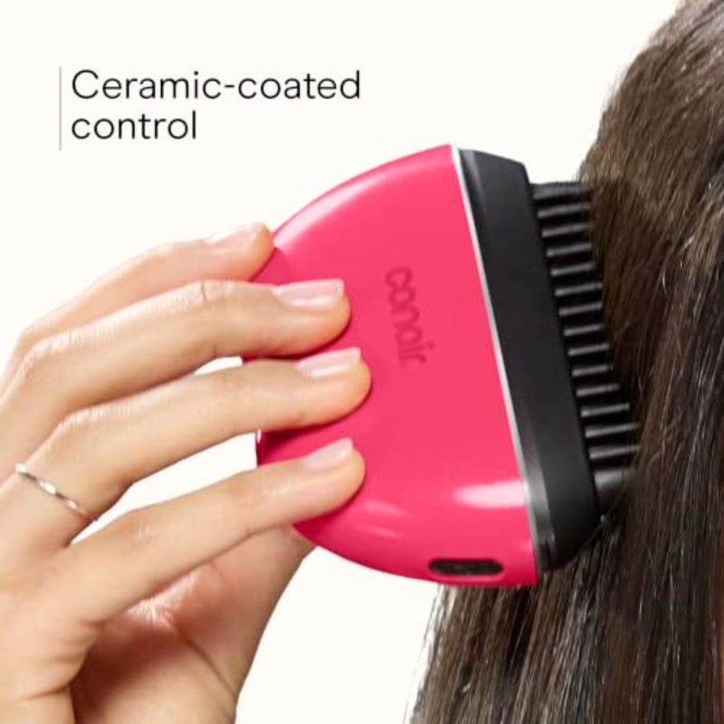 Heated Hair Brush, Ceramic Ionic Smoothing Technology, Rechargeable Cordless electric hair brush, ionic smoothing for frizz control, rechargeable battery for touch-ups at home and on the go - Image 4