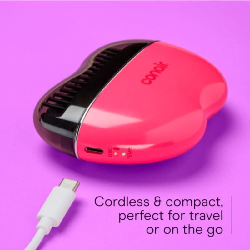 Heated Hair Brush, Ceramic Ionic Smoothing Technology, Rechargeable Cordless electric hair brush, ionic smoothing for frizz control, rechargeable battery for touch-ups at home and on the go - Image 5