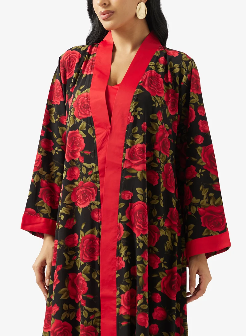 جولدن ابل طقم فستان قطعتين بطبعة زهور