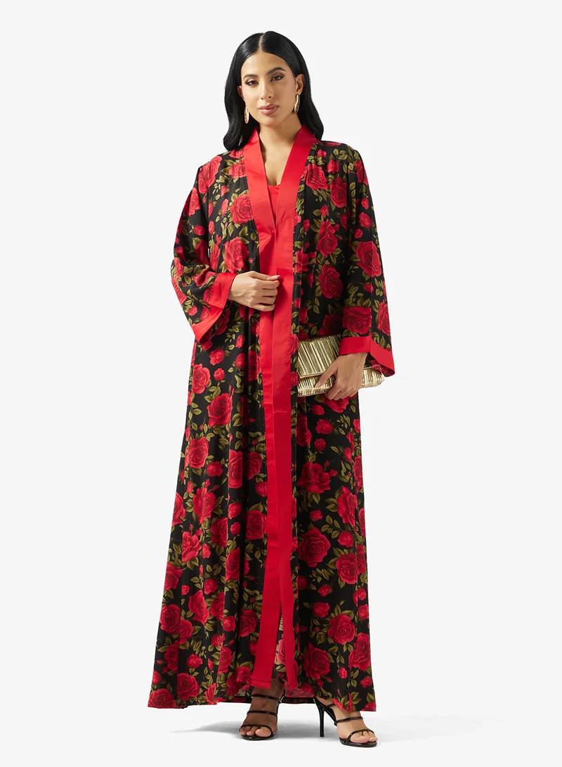 جولدن ابل طقم فستان قطعتين بطبعة زهور