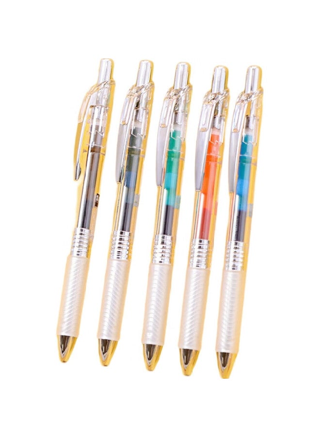 Pentel 0.5Mm Retractable Gel Pen, Quick-Drying, Colorful Transparent Barrel, Needle-Tip Signing Pen For Exams And Office Use, Bln75Tl Black Pen Refill - Image 2