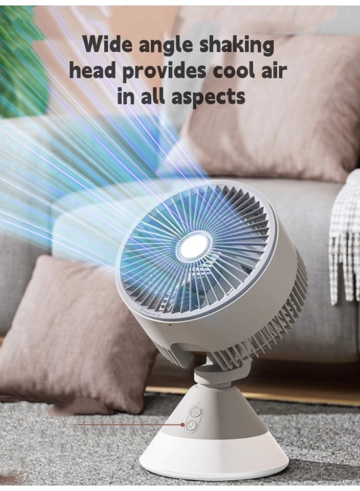 Desktop Electric Fan for Household Use, Compact and Quiet Air Circulation Fan with Silent Shaking Head Movement - Image 5