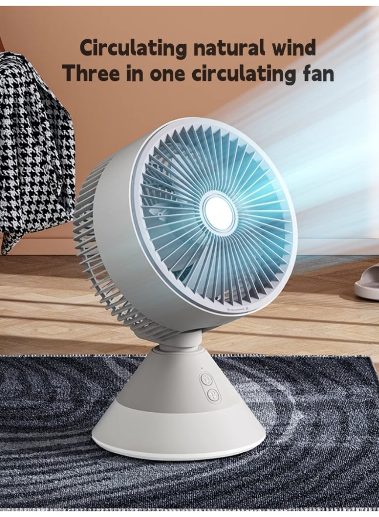 Desktop Electric Fan for Household Use, Compact and Quiet Air Circulation Fan with Silent Shaking Head Movement - Image 2