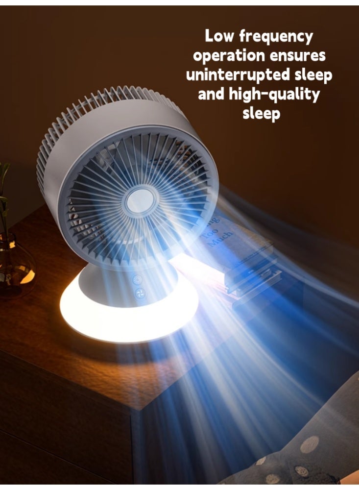 Desktop Electric Fan for Household Use, Compact and Quiet Air Circulation Fan with Silent Shaking Head Movement - Image 4