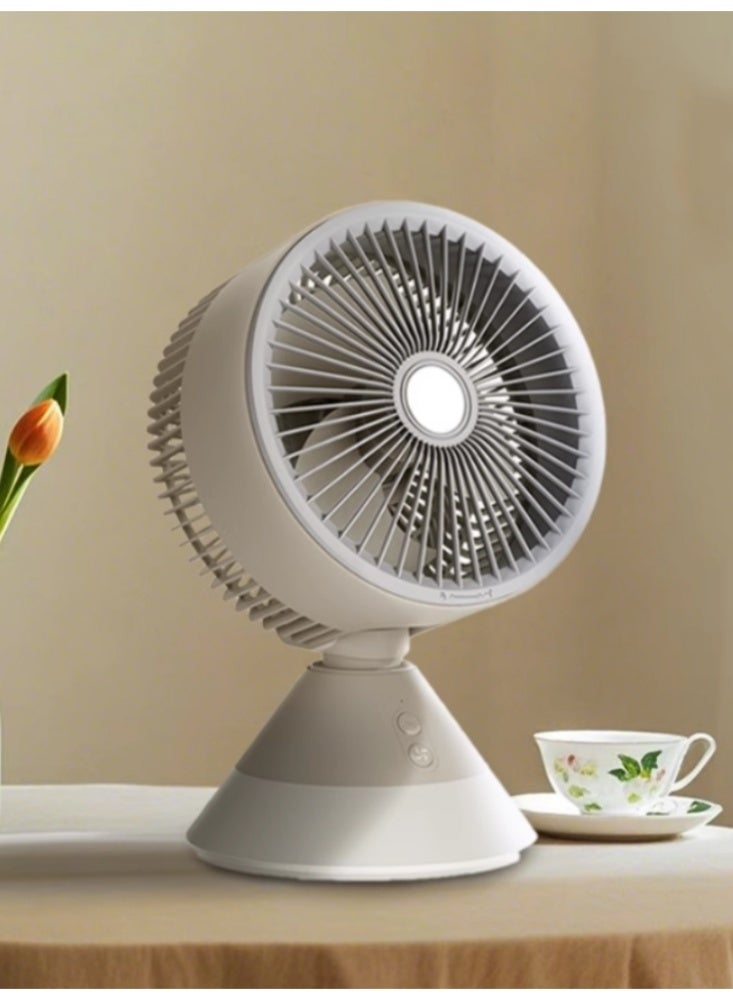 Desktop Electric Fan for Household Use, Compact and Quiet Air Circulation Fan with Silent Shaking Head Movement - Image 1
