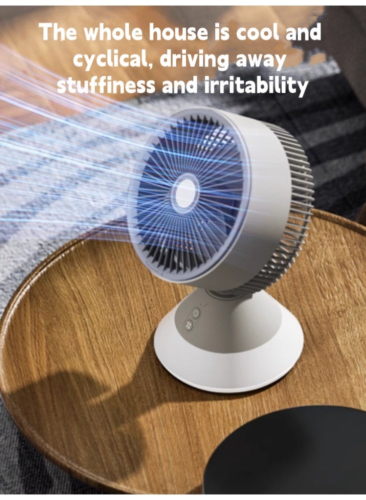 Desktop Electric Fan for Household Use, Compact and Quiet Air Circulation Fan with Silent Shaking Head Movement - Image 3