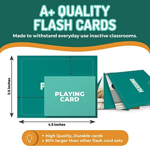 CreateFun 200 Action Verbs Flash Cards - Vocabulary Builder Educational Photo Cards for Speech Therapy, ESL & Homeschooling | Realistic Diverse Pictures for Kids & Adults with Autism, Dementia, Aphasia, SLP - Image 4