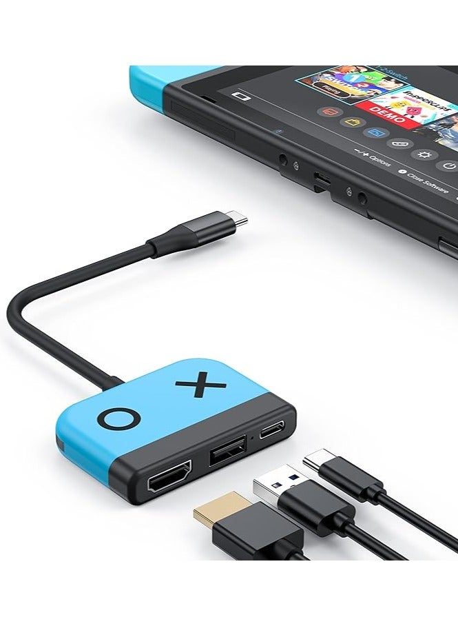 erorex Switch Dock for Nintendo Switch OLED, 3in1 Switch TV Adapter with 4K HDMI, USB 3.0 Port, Type C 65W PD Charging, Portable Docking Station Travel for Nintendo Switch/Switch OLED - Image 1
