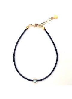 Alwan Medium Size Evil Eye Anklet For Women Ee3537Fblb  - Image 2