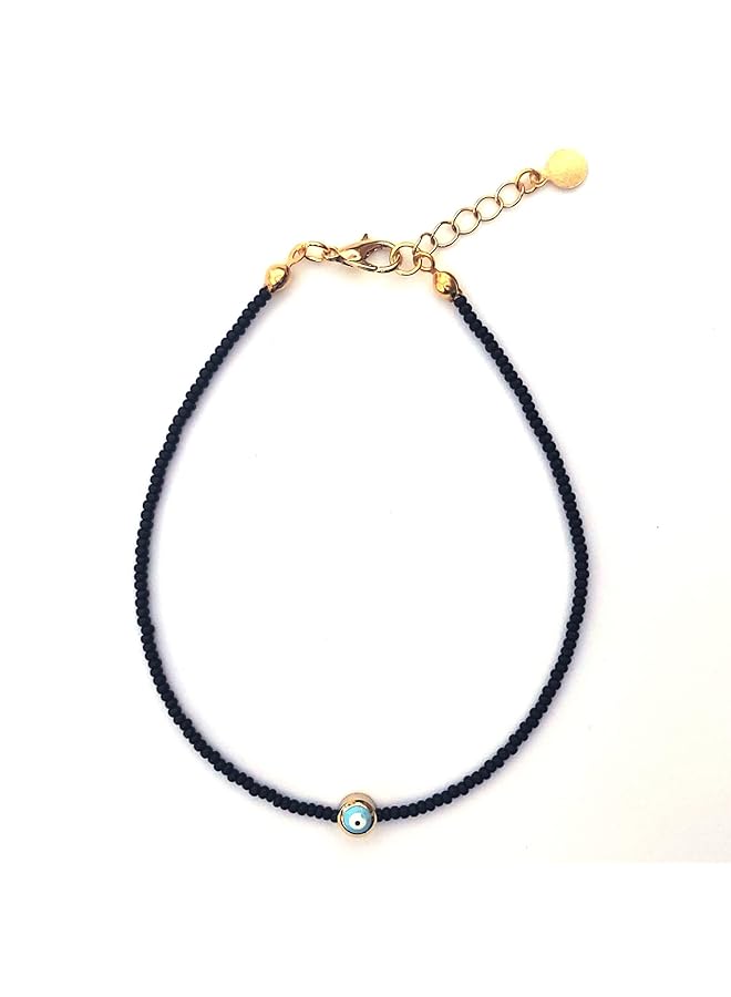 Medium Size Evil Eye Anklet For Women Ee3537Fblb