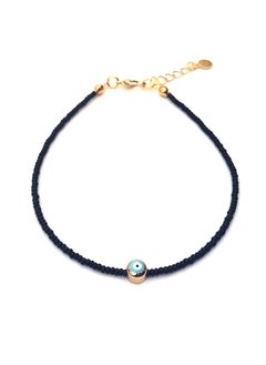 Alwan Medium Size Evil Eye Anklet For Women Ee3537Fblb  - Image 1