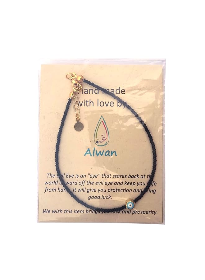 Medium Size Evil Eye Anklet For Women Ee3537Fblb