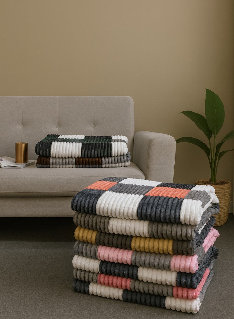 STARLIFE Lightweight blanket 250 GSM Cozy Harmony Multicolor Blanket 160*220cm Ultra Soft blanket useful to all season for Bed & Sofa - Image 2