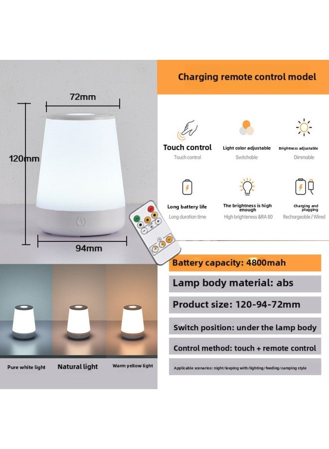Cross-border Led Desk Lamp Usb Rechargeable Night Light Bedroom Bedside Lamp Student Special Eye Protection Desk Lamp Atmosphere Lamp