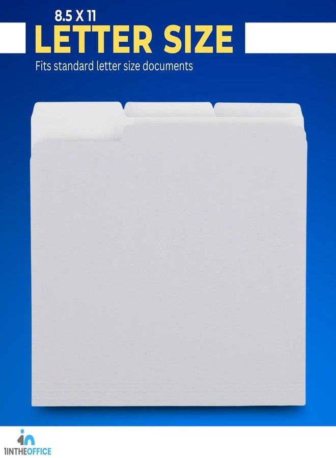 1InTheOffice Gray File Folders, 1/3 Cut Tab, Letter Size Filling Folder, 100 /Pack - Image 3