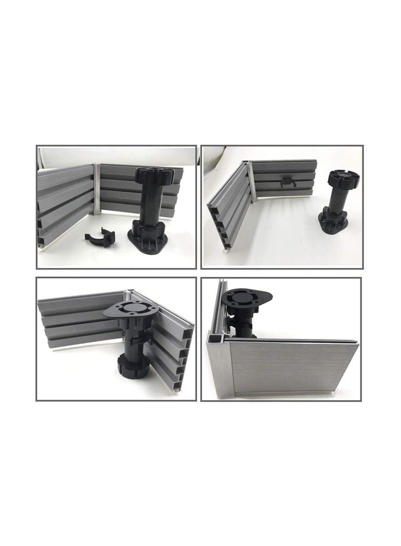 Luckam 4 Pack Adjustable Furniture Leg Foot | Cabinet Leveler Legs | Height Cabinet Leveling for Kitchen Bathroom Chairs Adjusts from 100mm to 120mm - Image 5