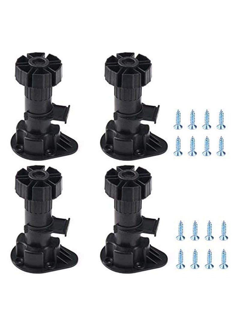 Luckam 4 Pack Adjustable Furniture Leg Foot | Cabinet Leveler Legs | Height Cabinet Leveling for Kitchen Bathroom Chairs Adjusts from 100mm to 120mm - Image 1