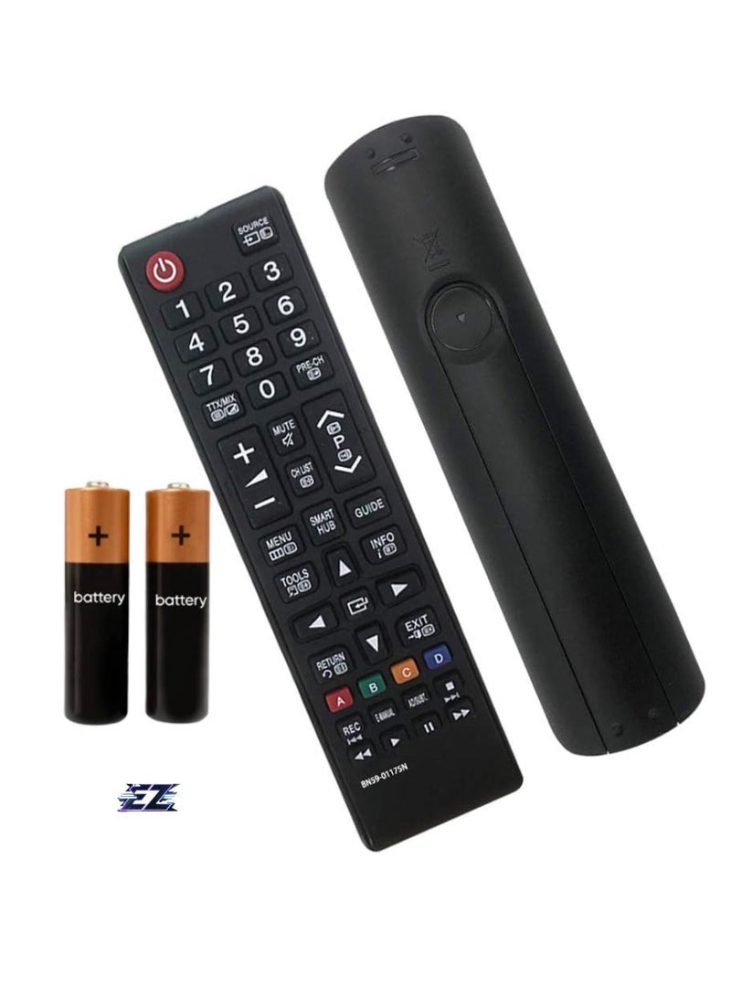 PopZa Replacement Universal Remote Control for Samsung TV - Compatible with Various Samsung Smart and Ultra HD TVs - Includes Battery - Image 1