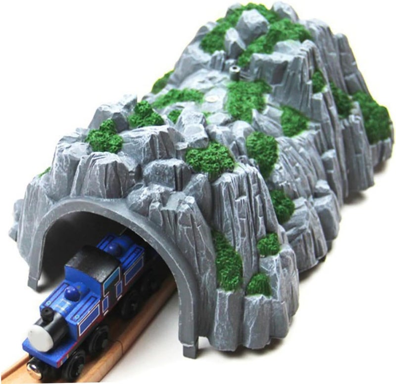Yardwe 4Pcs Plastic Simulation Rockery Tunnel Track Railway Accessory Funny DIY Tunnel for Model Railway Scenery Compact Design Safe and for Family Interaction - Image 5