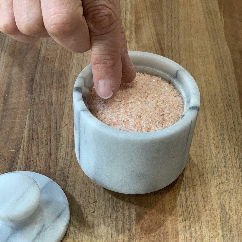 Fox Run Marble Salt Cellar, White 3" x 3" - Image 3